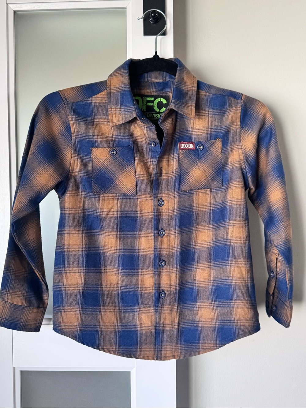 Dixon Blue & Tan Plaid Flannel Shirt